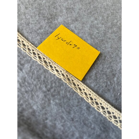 Delicate Cotton Crochet Lace Trim 1/2" wide Ivory Edging Sewing Crafts - 1 yard - Picture 4 of 5